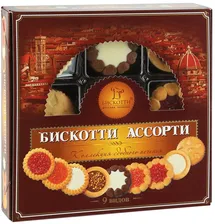 Бискотти Ассорти печенье сдобное, 345 г (9 видов)
