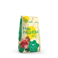 Сухой корм для взрослых кошек Наш рацион, мясное ассорти