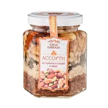 Ассорти орехов и семян в мёде