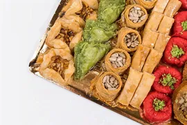 Золотой поднос ассорти восточных сладостей 700 г