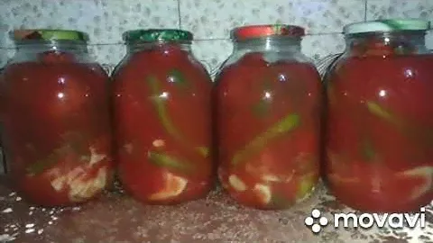 Ассорти в томатном соке 100% натуральный без уксус и без сахар. Рецепт заготовки на зиму!!!