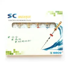 Файл SC машинный 25мм Ассорти (6шт.) с памятью формы SOCO (СОХО)