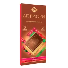 Шоколад Априори молочный ассорти малина, клубника, базилик 72 г