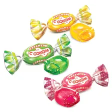 Карамель леденцовая с фруковой начинкой ассорти с соком