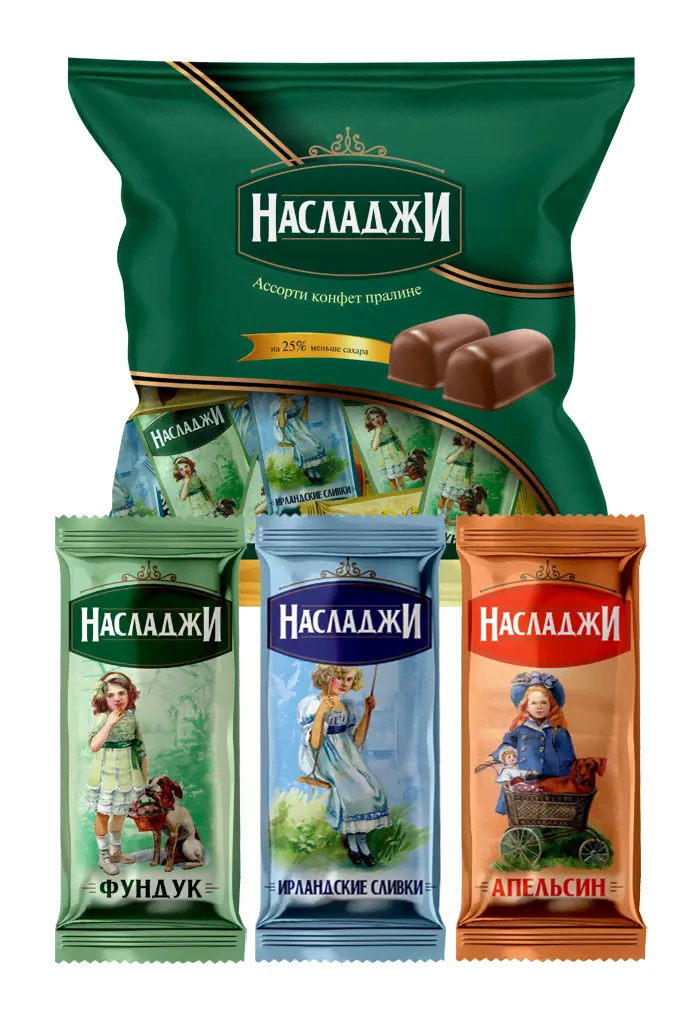 Конфеты НАСЛАДЖИ ассорти №1 500г 1/10 Конфеста-0